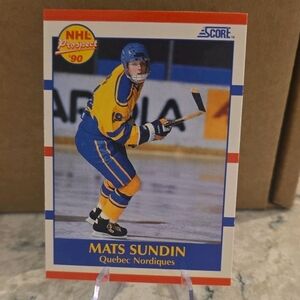 1990-91 Score Mats Sundin NHL Prospect #398 Quebec Nordiques Ice Hockey Card